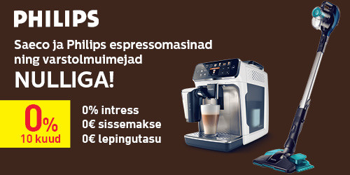 Philips espressomasinad ja varstolmuimeja 0%